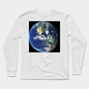 Earth from space, satellite image (C019/4446) Long Sleeve T-Shirt